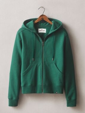 American Giant Women's Small Green Classic Full Zip Hoodie Sweatshirt
